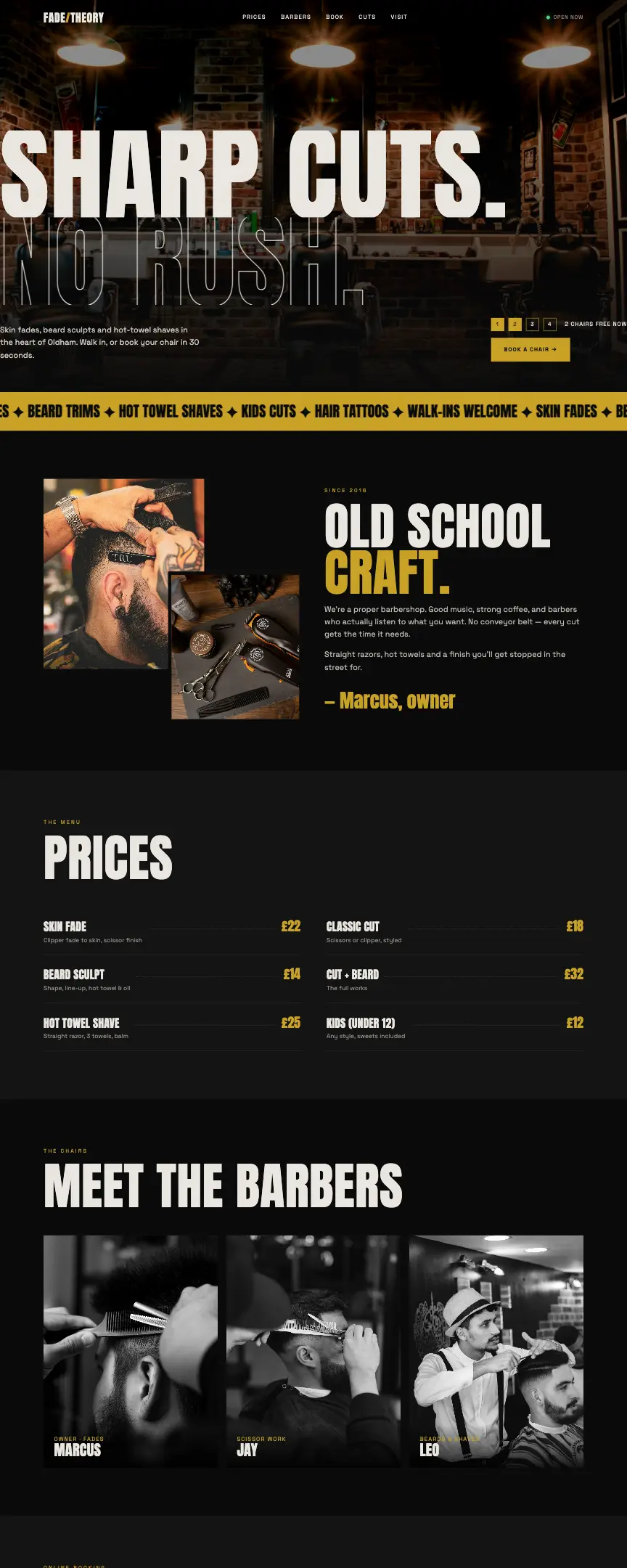 Fade Theory template preview
